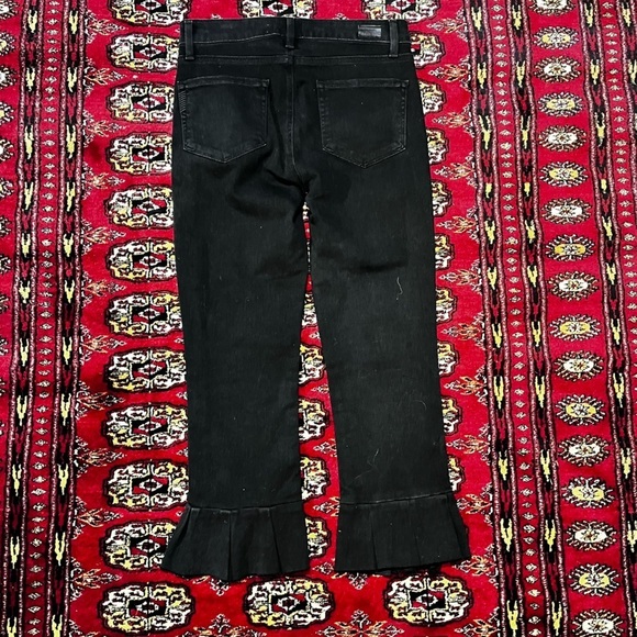 Paige | Black Rafaella Joannie Raw Hem Cropped Jeans, Size 27 - Picture 6 of 9